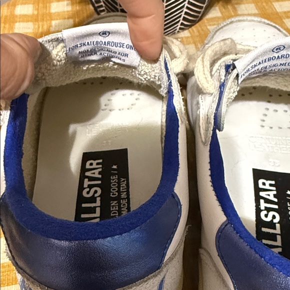 Women’s White and Blue Star Sneakers - Picture 5 of 9